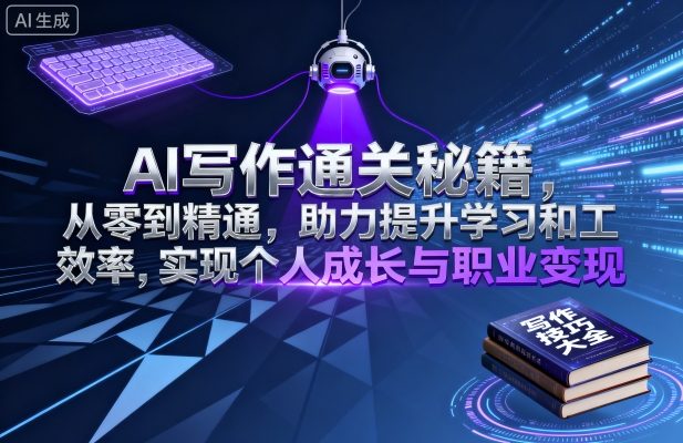 AI写作通关秘籍,从零到精通,助力提升学习和工作效率,实现个人成长与职业变现-北风网赚