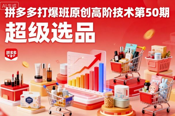 拼多多打爆班原创高阶技术第50期，超级选品-北风网赚