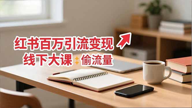 小红书百万引流变现-11月线下大课:分享从0到百万引流路径,手把手教偷流量、拿结果-北风网赚