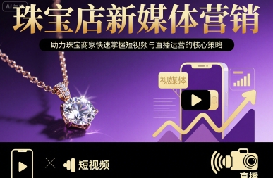 珠宝店新媒体营销,助力珠宝商家快速掌握短视频与直播运营的核心策略-北风网赚