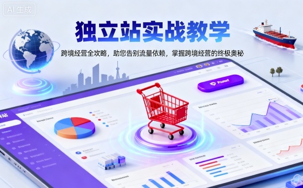 独立站实战教学,跨境经营全攻略,助您告别流量依赖,掌握跨境经营的终极奥-北风网赚