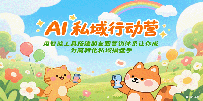 AI私域行动营:用智能工具搭建朋友圈营销体系让你成为高转化私域操盘手-北风网赚