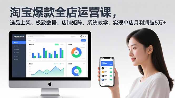 淘宝爆款全店运营课2.0，选品上架、极致数据、店铺矩阵，系统教学，实现单店月利润破5万+-北风网赚