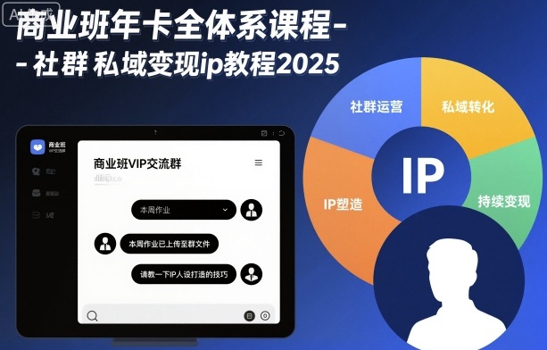 商业班年卡全体系课程-社群私域变现ip教程2025-北风网赚