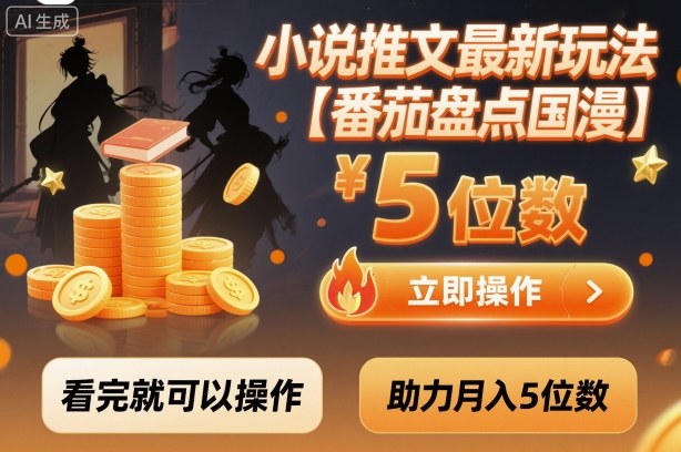 小说推文最新玩法,助力月入5位数【番茄盘点国漫】玩法,看完就可以操作-北风网赚