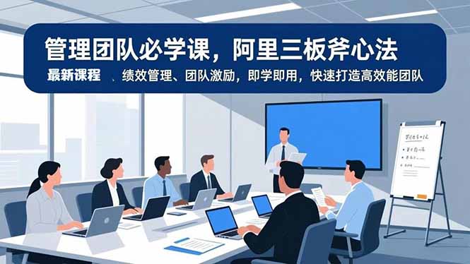 管理团队必学课，阿里三板斧心法、绩效管理、团队激励，即学即用，快速打造高效能团队-北风网赚