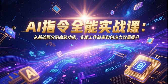 AI指令全能实战课:从基础概念到高级功能,实现工作效率和创造力双重提升-北风网赚
