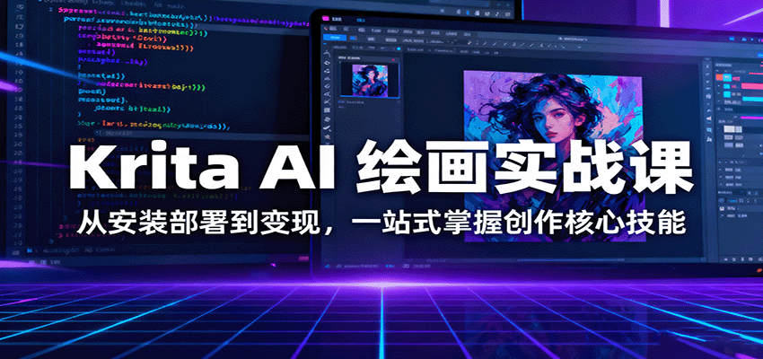 Krita AI 绘画实战课:从安装部署到变现,一站式掌握创作核心技能-北风网赚