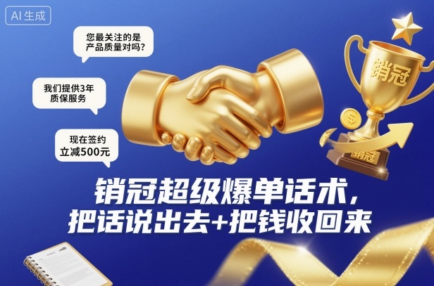 销冠超级爆单话术，把话说出去+把钱收回来-北风网赚