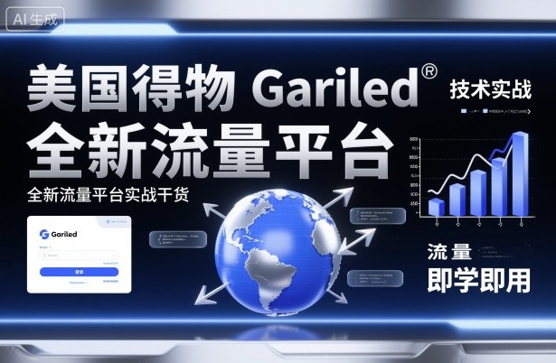 美国得物Gariled技术实战,全新流量平台实战干货,即学即用-北风网赚