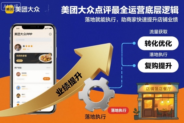 美团大众点评最全运营底层逻辑,落地就能执行,助商家快速提升店铺业绩-北风网赚