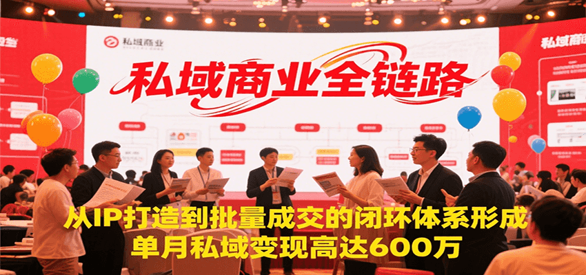 私域商业全链路，从IP打造到批量成交的闭环体系形成，单月私域变现600万-北风网赚