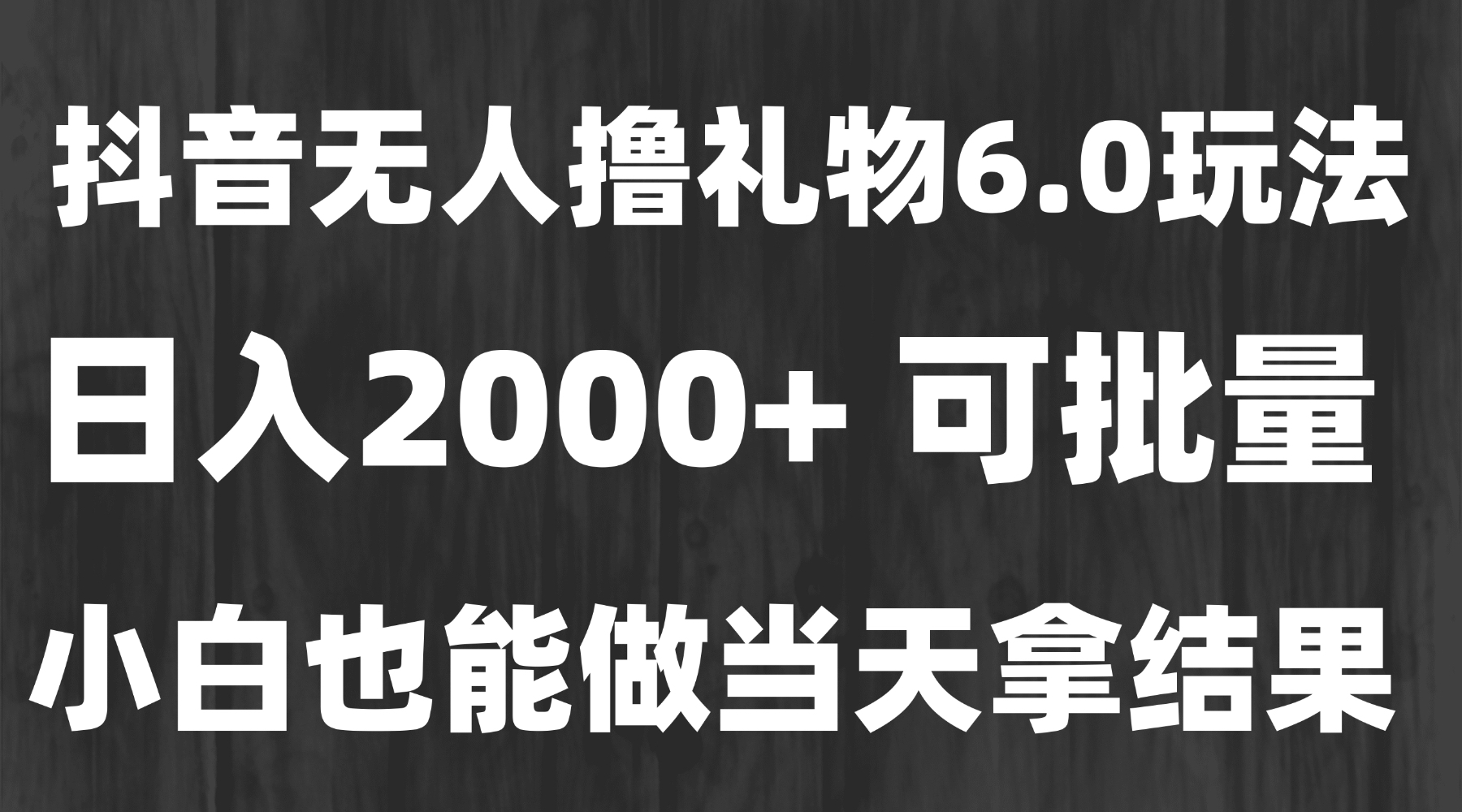 最新风口暴力撸金技术,无人撸礼物,长期稳定 一天收益2000+,小白当天…-北风网赚