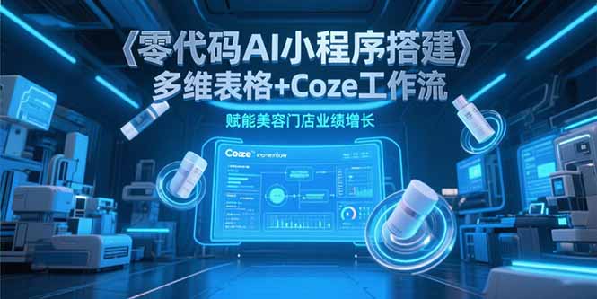 零代码AI小程序搭建,多维表格+Coze工作流,赋能美容门店业绩增长-北风网赚