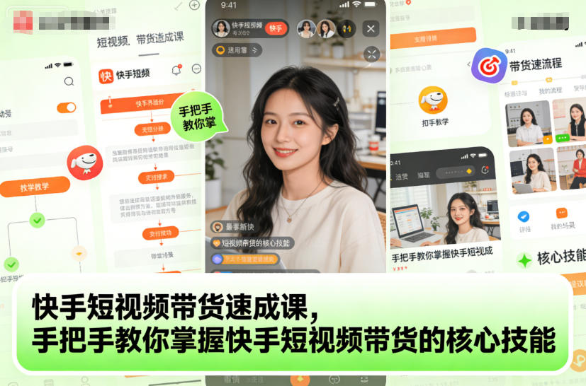 快手短视频带货速成课，手把手教你掌握快手短视频带货的核心技能-北风网赚