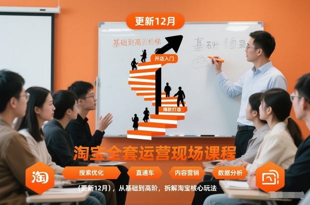 淘宝全套运营现场课程(更新12月)，从基础到高阶，拆解淘宝核心玩法-北风网赚