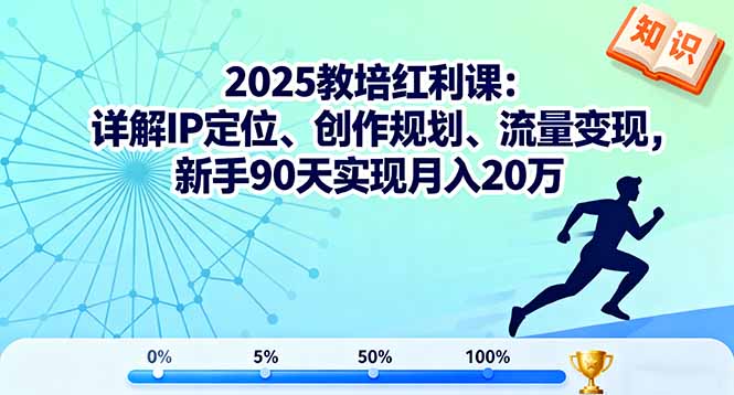 2025教培红利课：详解IP定位、创作规划、流量变现，新手90天实现月入20万-北风网赚