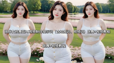 微胖女孩舞蹈AI视频制作提示词(含绘图词、视频词) 跳舞+视频教程-北风网赚