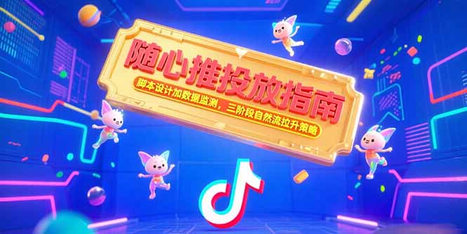 随心推投放指南,脚本设计加数据监测,三阶段自然流拉升策略-北风网赚