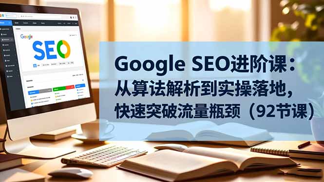 Google SEO进阶课:从算法解析到实操落地,快速突破流量瓶颈(92节课-北风网赚
