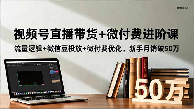视频号直播带货+微付费进阶课：流量逻辑+微信豆投放+微付费优化，新手月销破50万-北风网赚