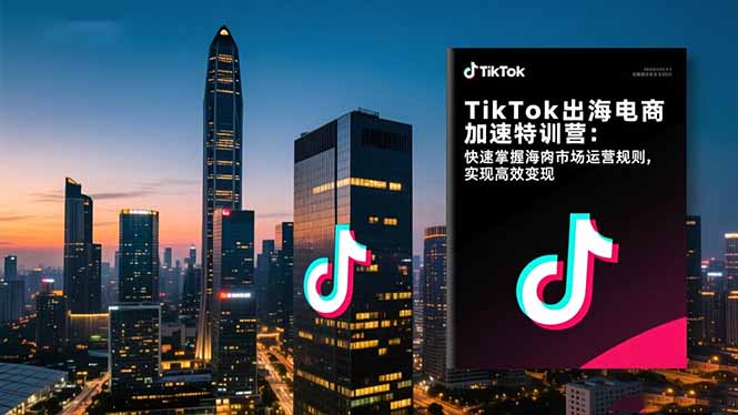 TikTok出海电商加速特训营：快速掌握海外市场运营规则，实现高效变现-北风网赚