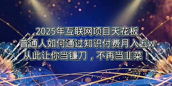 2025年互联网项目天花板，普通人如何通过卖项目实现逆风翻盘，月入5W＋！-北风网赚