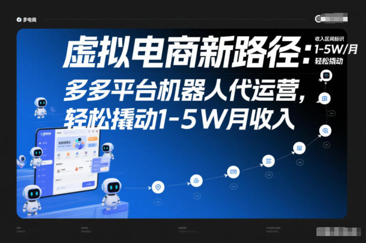 虚拟电商新路径:多多平台机器人代运营,轻松撬动1-5W月收入【揭秘】-北风网赚