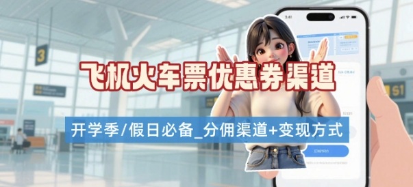 学生党必看!机票火车票优惠券申请渠道 + 项目打法,开学季节日速存-北风网赚