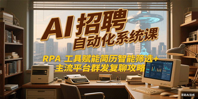 AI招聘自动化系统课,RPA工具赋能简历智能筛选+主流平台群发复聊全攻略-北风网赚