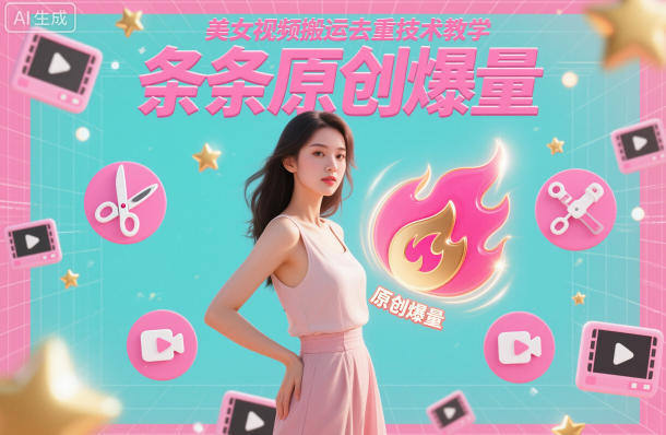 美女视频搬运去重技术教学,条条原创爆量-北风网赚