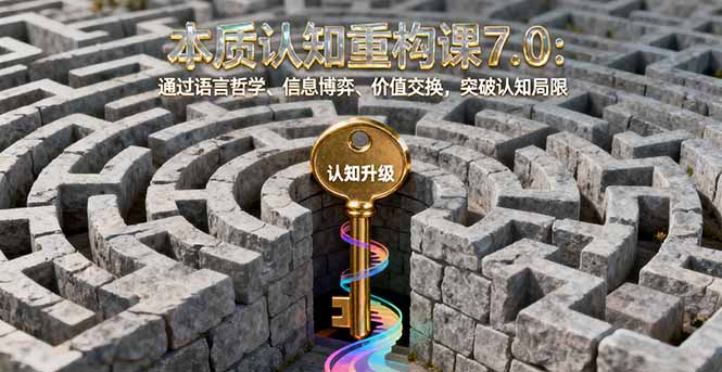本质认知重构课7.0：通过语言哲学、信息博弈、价值交换，突破认知局限-北风网赚