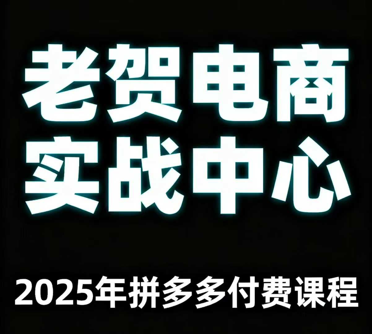 老贺电商2025年拼多多付费课程，用通俗易懂的方法告诉你多多怎么玩-北风网赚