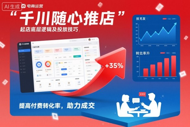 千川随心推起店底层逻辑及投放技巧,提高付费转化率,助力成交-北风网赚