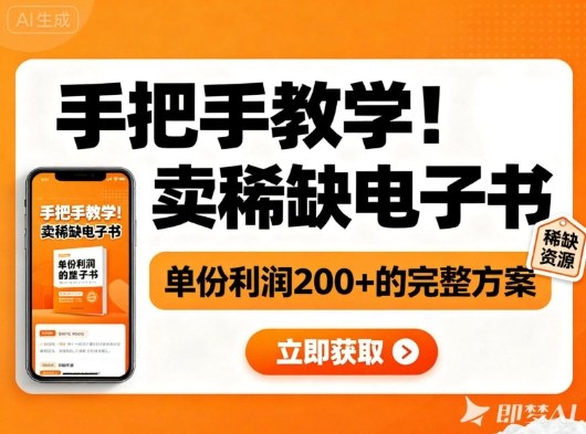 手把手教学！在小红书卖稀缺电子书，单份利润2张+的完整方案-北风网赚