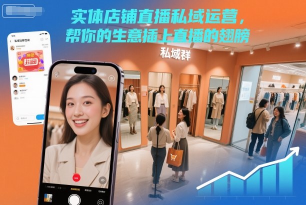 实体店铺直播私域运营,帮你的生意插上直播的翅膀-北风网赚
