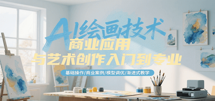 AI绘画技术商业应用与艺术创作入门到专业，基础操作/商业案例/模型调优/渐进式教学-北风网赚