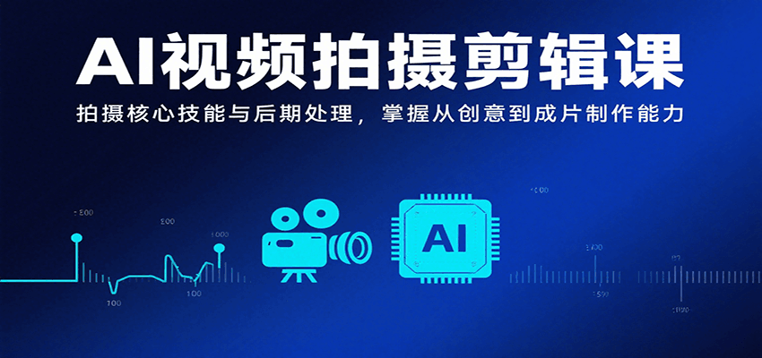 AI视频拍摄剪辑课,拍摄核心技能与后期处理,掌握从创意到成片制作能力-北风网赚