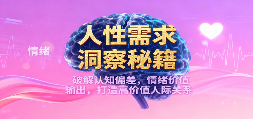 人性需求洞察秘籍，破解认知偏差，情绪价值输出，打造高价值人际关系-北风网赚