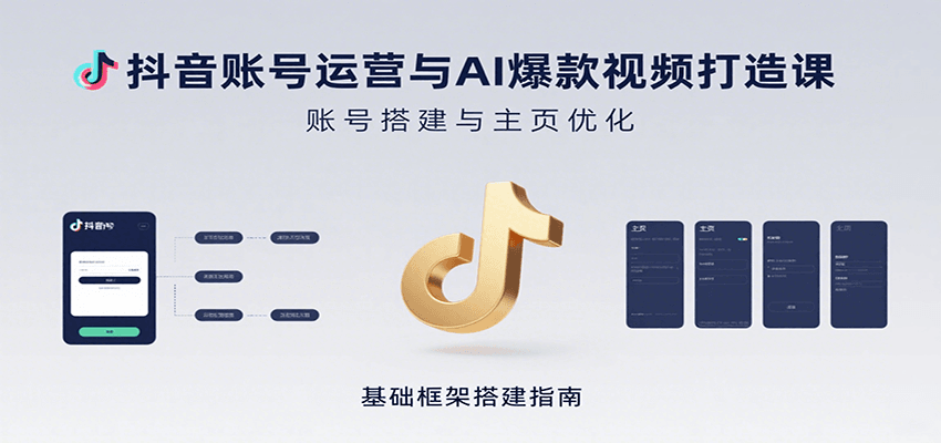 抖音账号运营与AI爆款视频打造课:含账号搭建、运营及多种AI特效视频制作方法-北风网赚