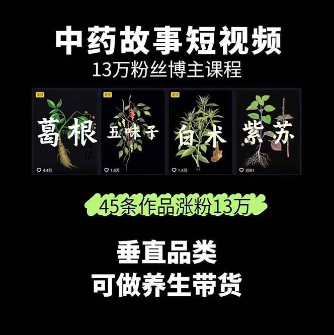 图片[2]-中药文化赛道：溯源故事开发，AI工具实战，平台运营，全方位解锁中医流量变现新路径-北风网赚