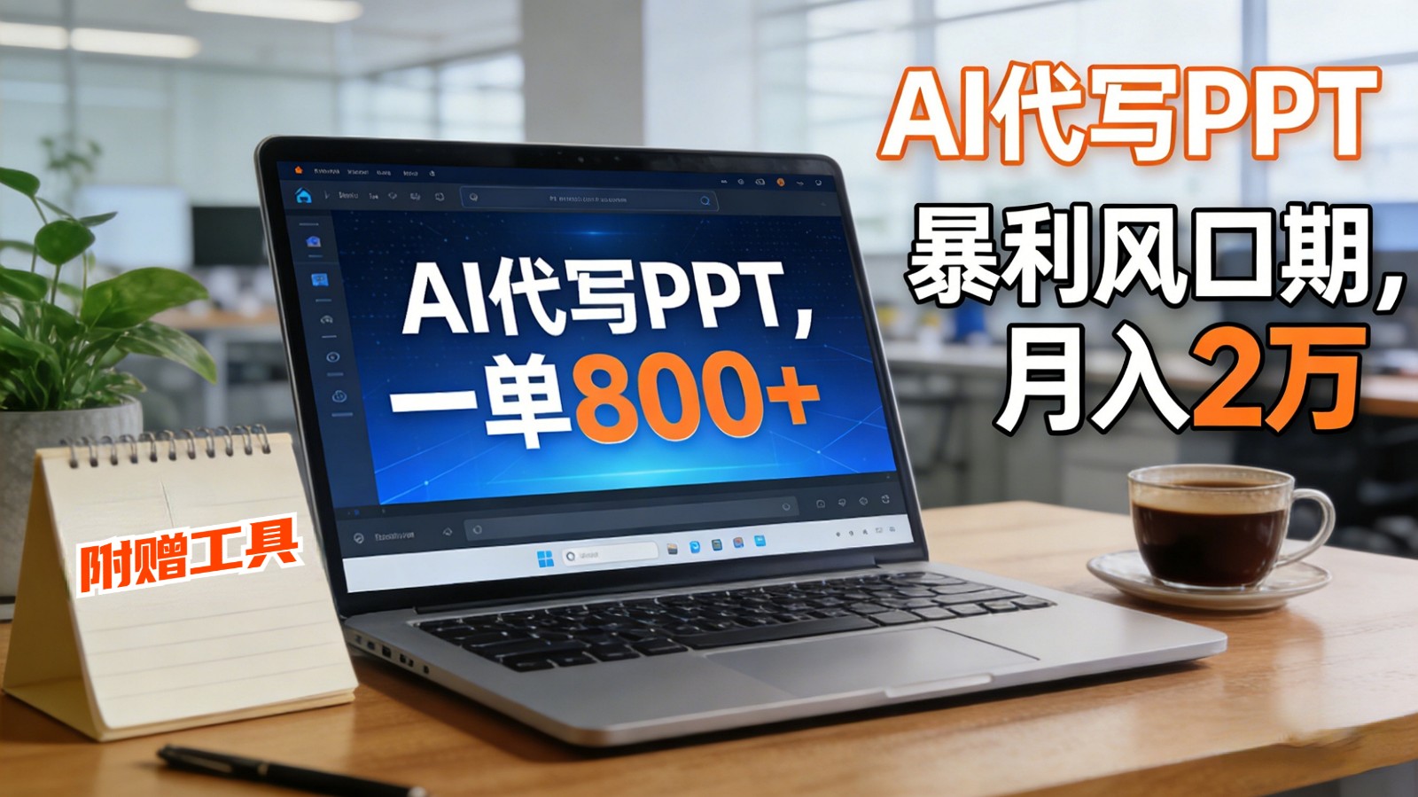 AI 代写做 PPT！一单狂赚 800+，风口期月入 2 万(工具 + 提示词直接送)-北风网赚