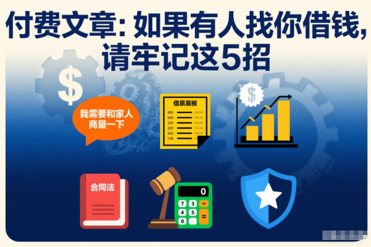 付费文章:如果有人找你借钱,请牢记这5招-北风网赚