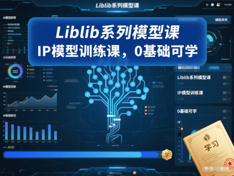 Liblib系列模型课，IP模型训练课，0基础可学-北风网赚