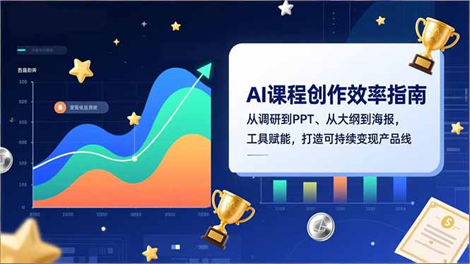 AI课程创作效率指南，从调研到PPT、从大纲到海报，工具赋能，打造可持续变现产品线-北风网赚