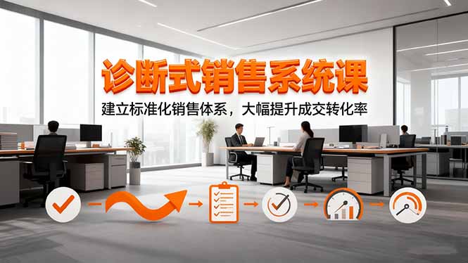 诊断式销售系统课,建立标准化销售体系,大幅提升成交转化率-北风网赚