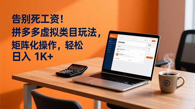 告别死工资！拼多多虚拟类目玩法，矩阵化操作，轻松日入 1K+-北风网赚