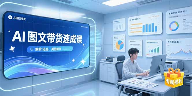 AI图文带货速成课,养号引流秘籍,爆款选品策略,美图制作全流程-北风网赚