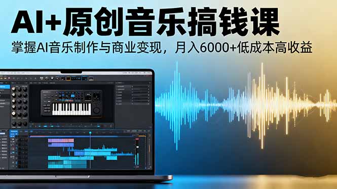 AI+原创音乐搞钱课:掌握AI音乐制作与商业变现,月入6000+低成本高收益-北风网赚