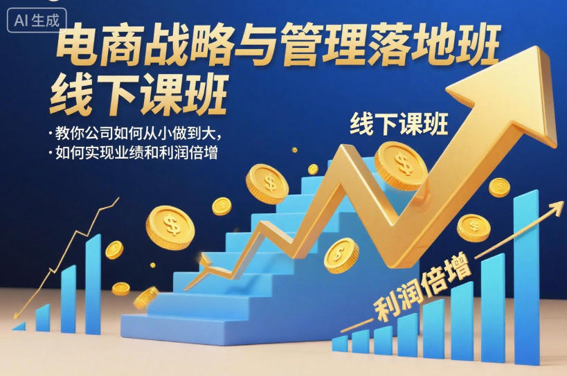 电商战略与管理落地班线下课,教你公司如何从小做到大,如何实现业绩和利润倍增【录音】-北风网赚